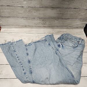 Free People WE THE FREE Ripple Wide Leg Crop Jeans Flare sz 28